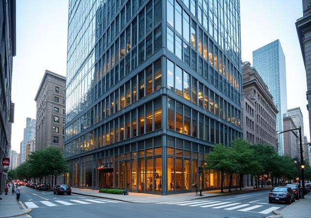Exterior view of the office building in Chicago where Gastronomic Globe Guides is located